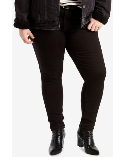 Levi's Trendy Plus Size 711 Skinny Jeans - Black