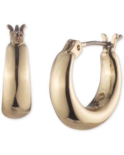 Lauren by Ralph Lauren Small Sculpted Hoop Earrings - Metallic
