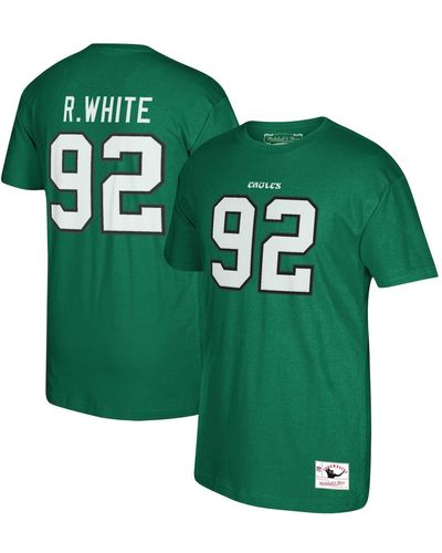 Mitchell & Ness reggie White Philadelphia Eagles Retired Player Logo Name And Number T-shirt - Green