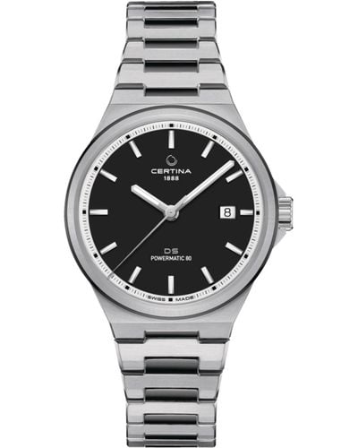 Certina Swiss Automatic Ds-7 Powermatic 80 Stainless Steel Bracelet Watch 39mm - Gray