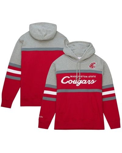 Mitchell & Ness Washington State Cougars Head Coach Pullover Hoodie - Red