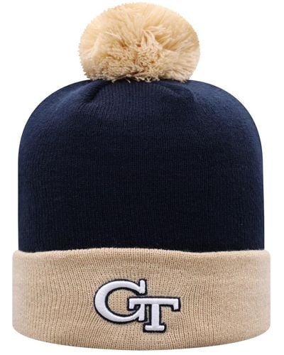 Top Of The World Navy And Gold Georgia Tech Yellow Jackets Core 2-tone Cuffed Knit Hat - Blue