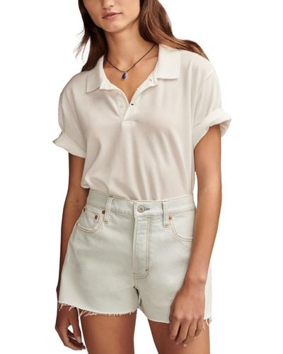Lucky Brand High-rise Mom Jean Shorts - White