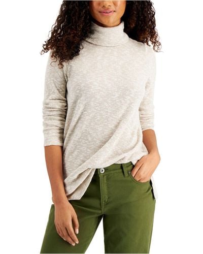 Style & Co. Heather Rib Knit Tunic Top, Created For Macy's - Multicolor