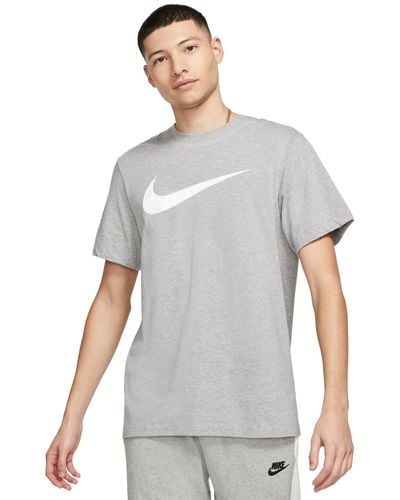 Nike Sportswear Swoosh Short-sleeve Crewneck T-shirt - Gray