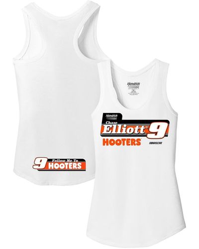 Hendrick Motorsports Team Collection Chase Elliott Hooters Racer Back Tank Top - White