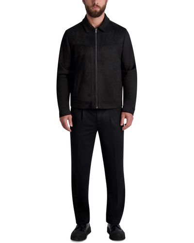Karl Lagerfeld Faux-suede Shirt Jacket - Black