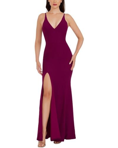 Dress the Population Iris High-slit Evening Gown - Purple