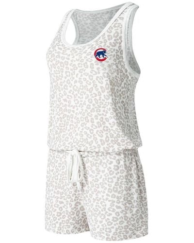 Concepts Sport Chicago Cubs Montana Hacci Knit Romper - White