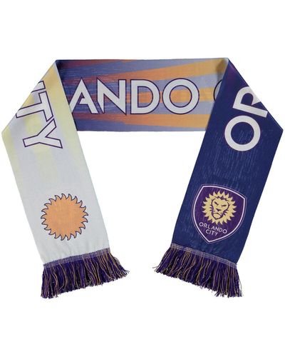 Ruffneck Scarves And Orlando City Sc Jersey Hook Reversible Scarf - Blue