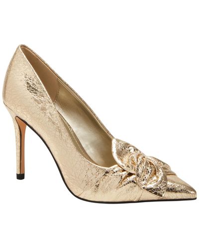 Katy Perry Revival Bow Pointed Toe Pumps - Metallic