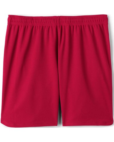Lands' End School Uniform Mesh Gym Shorts - Red