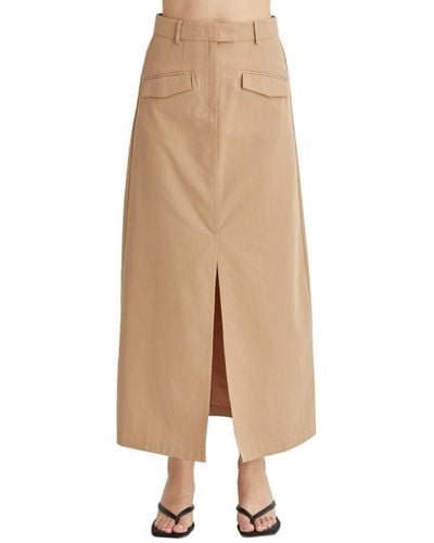 Crescent Yunes Cotton Midi Skirt - Natural