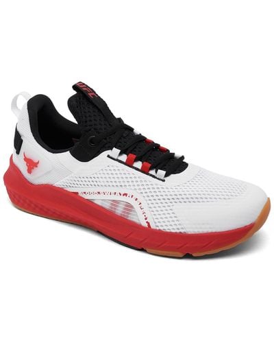 Under Armour Project Rock Bsr 3 Ufc Training Sneakers From Finish Line - White