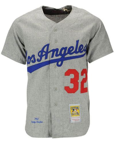 Mitchell & Ness Sandy Koufax Los Angeles Dodgers Authentic Jersey - Gray