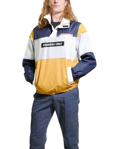 Members Only Color And Translucent Block Jacket - Blue