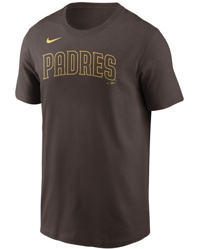 Nike San Diego Padres Swoosh Wordmark T-shirt - Blue