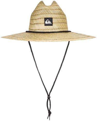 Quiksilver Mens Pierside Straw Lifeguard Beach Straw Sun Hat - Natural
