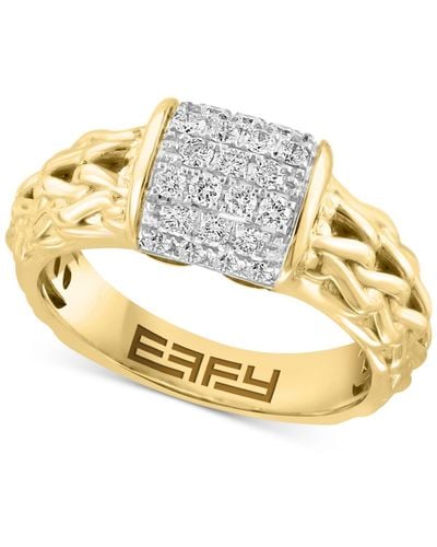 Effy Effy Diamond Cluster Braided Ring (3/8 Ct. T.w. - Metallic