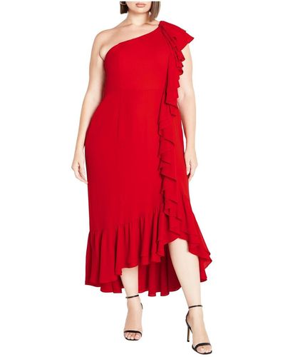 City Chic Plus Size Izabela Maxi Dress - Red
