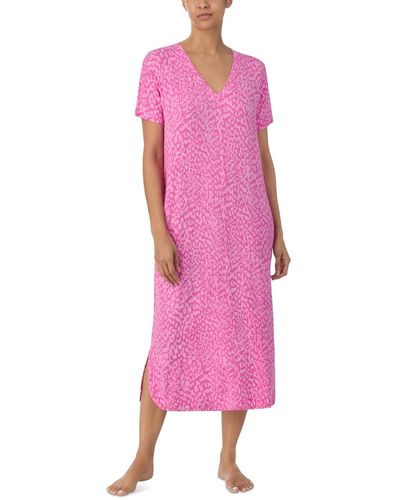 Sanctuary Printed Short-sleeve Nightgown - Pink