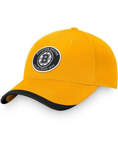 Fanatics Boston Bruins Fundamental Adjustable Hat - Yellow