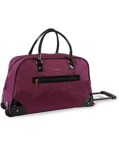 Bebe Giselle Rolling Duffel Bag - Purple