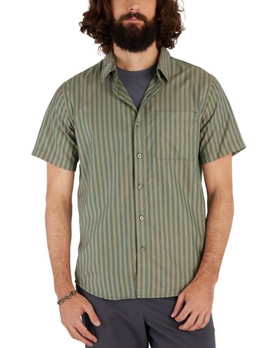 Marmot Aerobora Patterned Button-up Short-sleeve Shirt - Green