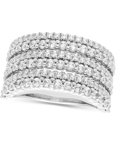 Macy's Diamond Multirow Statement Ring (1-1/2 Ct. T.w. - Gray
