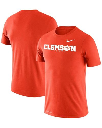 Nike Clemson Tigers Big And Tall Logo Legend Performance T-shirt - Red