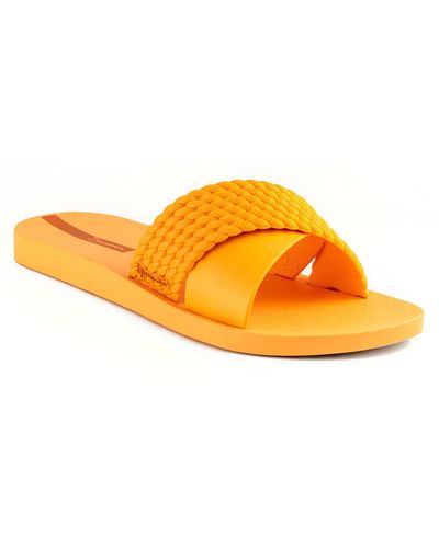 Ipanema Street Ii Water-resistant Slide Sandals - Yellow