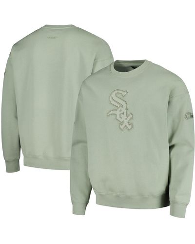 Pro Standard Chicago White Sox Neutral Drop Shoulder Pullover Sweatshirt - Green