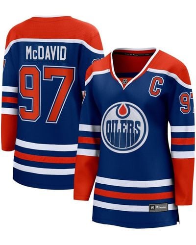 Fanatics Connor Mcdavid Edmonton Oilers Home Premier Breakaway Player Jersey - Blue