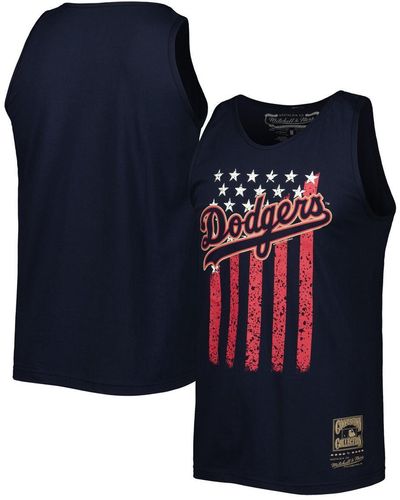 Mitchell & Ness Los Angeles Dodgers Cooperstown Collection Stars And Stripes Tank Top - Blue