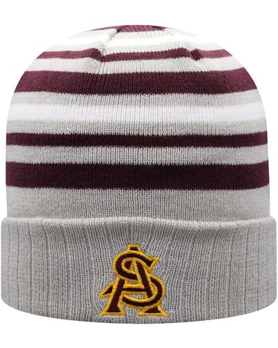 Top Of The World Gray And Maroon Arizona State Sun Devils All Day Cuffed Knit Hat