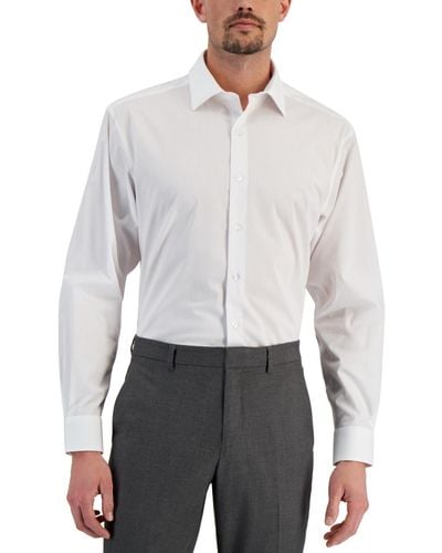 Alfani Regular Fit Stain Resistant Dress Shirt - White