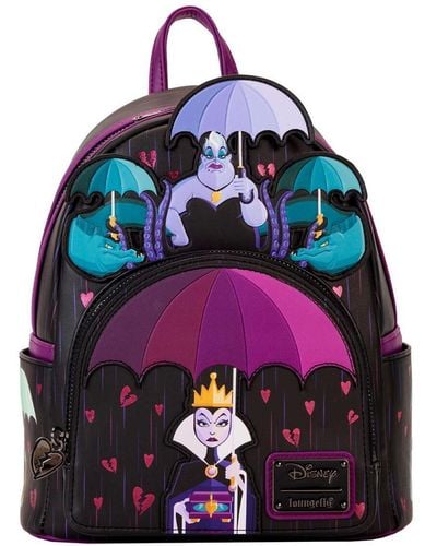 Loungefly And Disney Villains Curse Your Hearts Mini Backpack - Gray