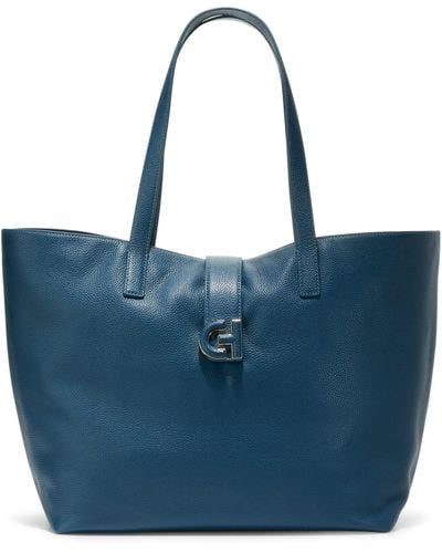 Cole Haan Simply Everything Medium Leather Tote - Blue