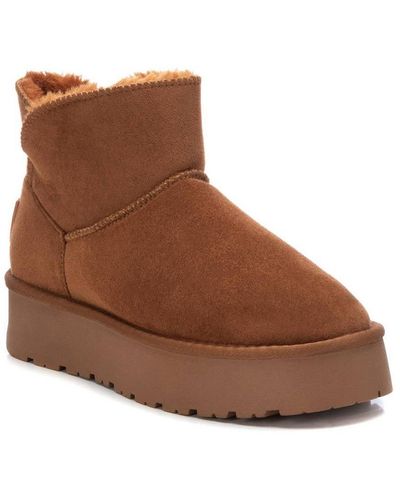 Xti Suede Winter Boots By - Brown