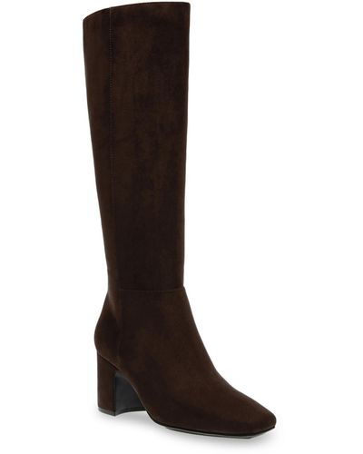 Anne Klein Teodoro Square Toe Knee High Boots - Brown