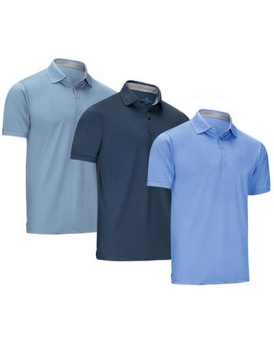 Mio Marino Designer Golf Polo Shirt - Blue