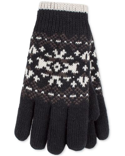 Heat Holders Judith Fair Isle Gloves - Black
