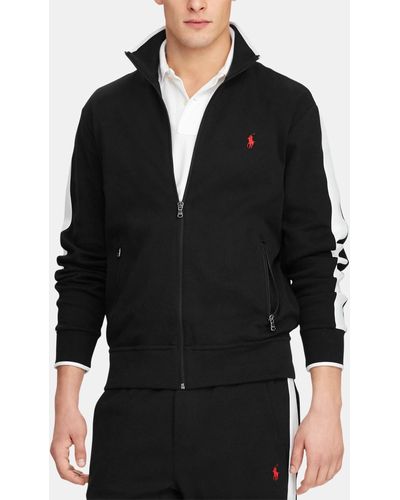 Polo Ralph Lauren Big Tall Sport Striped Fleece Track Jacket in