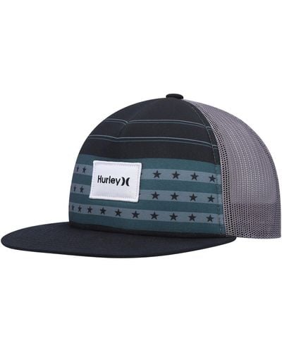 Hurley United Trucker Snapback Hat - Blue
