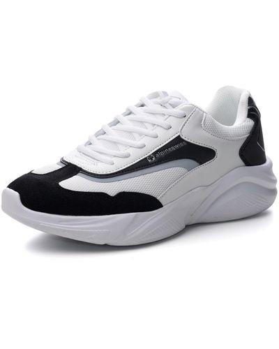 Alpine Swiss Stuart Chunky Sneakers Retro Platform Dad Tennis Shoes - Gray