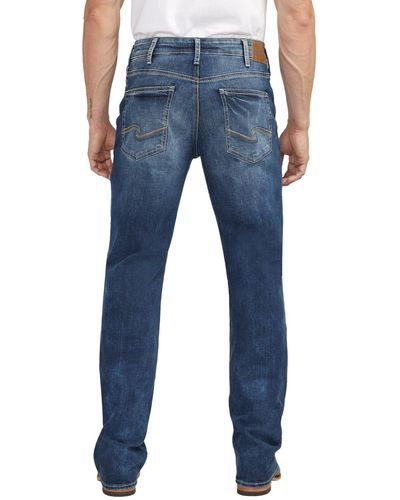 Silver Jeans Co. Gordie Relaxed Fit Straight Leg Jeans - Blue