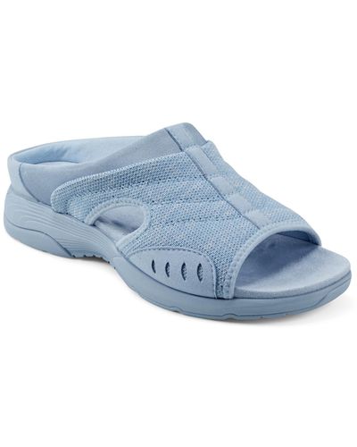 Easy Spirit Traciee Square Toe Casual Slide Sandals - Blue