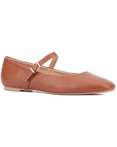 New York & Company Page- Buckle Ballet Flats - Pink