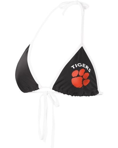 G-III 4Her by Carl Banks Clemson Tigers Perfect Match Bikini Top - Black