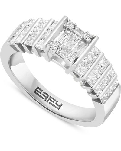 Effy Effy Diamond Princess & Baguette Ring (1-1/6 Ct. T.w. - White